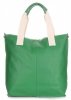 Kožené kabelka shopper bag Vera Pelle zelená 1356